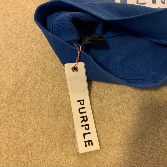 Purple Brand New York City Victoria Blue Sweatshirt Long Sleeve Mens Size M NEW - Picture 14 of 16